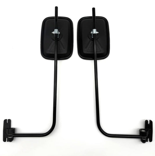 2x External Mirror Rearview Mirror ø10 Tractor Excavator 174x120 mm Mirror Holder Long Arm