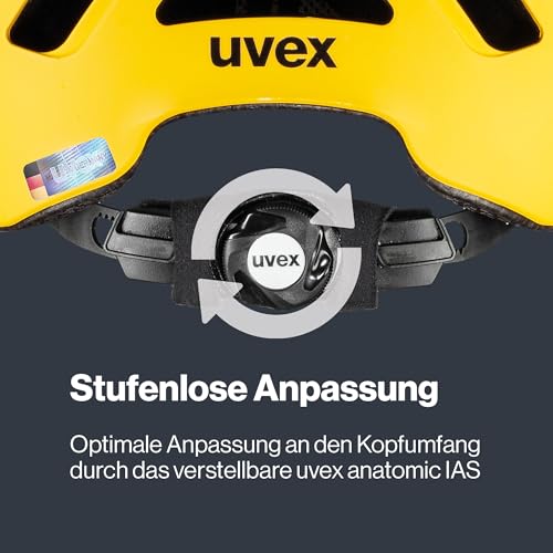 uvex urban planet - sustainable bike helmet for men and women - custom sizing - made from recycled materials - sunbee matte - 58-61 cm