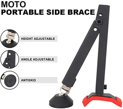 JFG RACING Motorcycle Stand Rear, Front and Rear Stand with Cleaning Brush for most motorcycles Motocross Enduro Pit Bike Dirt Bike Surron Talaria Sting E-Bike Red