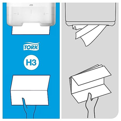 Tork green zigzag paper towels Advanced 290179 - H3 foldable paper towels for paper towel dispensers - absorbent and tear-resistant, 2-ply, green - 15 x 250 sheets (pack of 2)