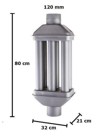 TimSistem 120mm exhaust heat exchanger air heat exchanger chimney pipe smoke gas cooler exhaust pipe diameter (80 cm)