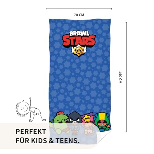 MTOnline retailer Bath towel, kids, 70x140cm, 100% cotton, soft, absorbent towel, beach towel for boys and girls (Brawl_Stars)