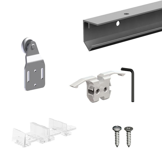 SLID'UP 120 sliding door hardware, 180 cm track, 1 door up to 45 kg, for cabinet doors, wardrobes, niches.