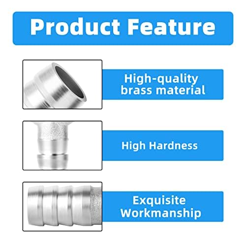 ERGAOBOY 2 pieces 6mm stainless steel hose barb T-piece 3-way T-shaped SUS 304 hose fitting with 6 clamps