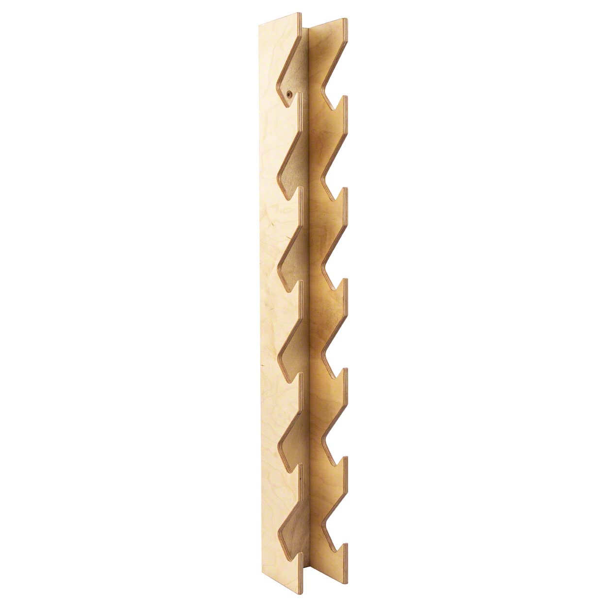 Wooden wall mount for dumbbell, barbell, fitness, bodybuilding, gymnastics, weights.