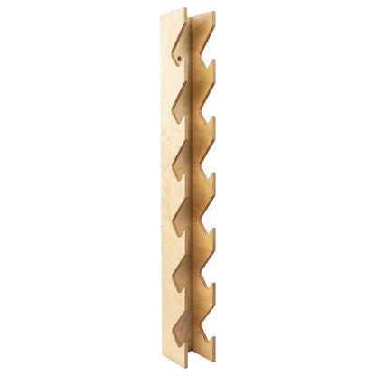Wooden wall mount for dumbbell, barbell, fitness, bodybuilding, gymnastics, weights.