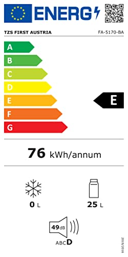 TZS First Austria - Cool box 32L electric, with 12V and 230V connection for car & outlet - Thermoelectric cool box cools & warms - Mini fridge with handle - For camping, festivals, travel - Black