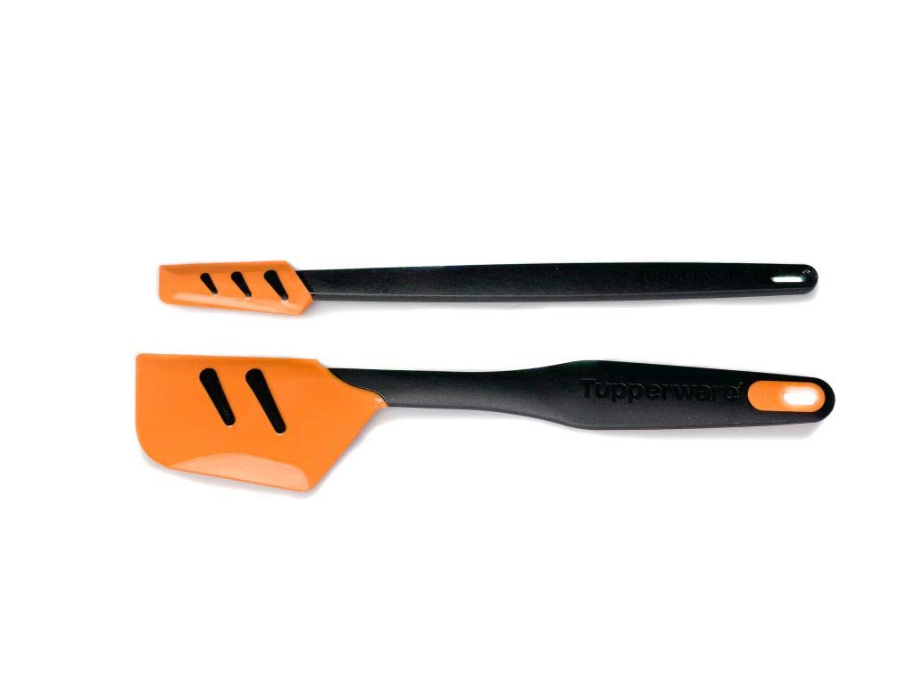 TUPPERWARE Handy Top Scraper black-orange D167 + Small Top Scraper D78.