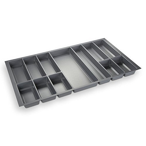 Orga-Box® IV UNIVERSAL cutlery insert cutlery tray silver grey for 90 cm drawer (473.5 x 826 mm)