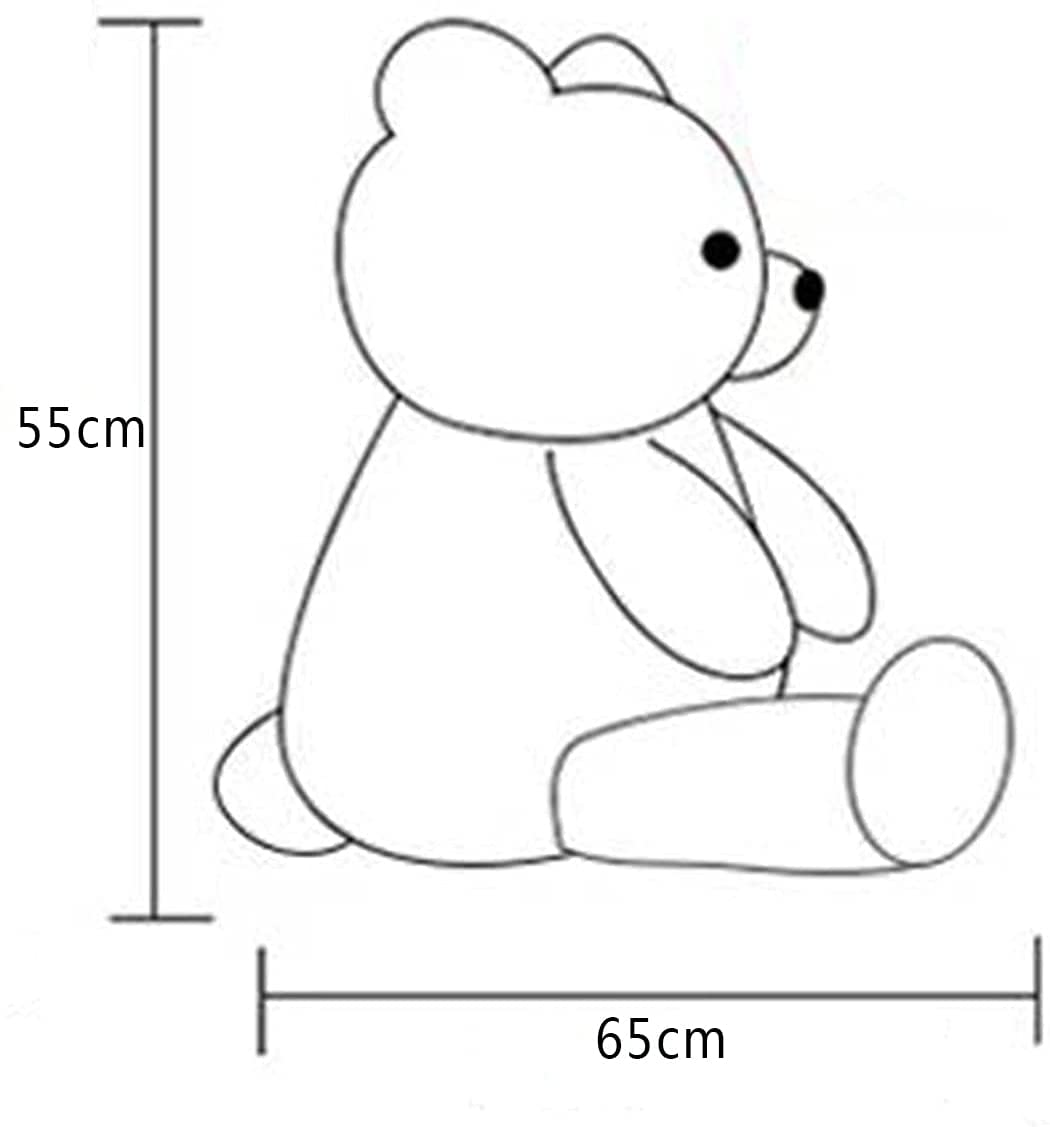 SNOWOLF 110cm Giant Teddy Bear Plush Toy, huge plush bear cute bear stuffed animal for girls and children (1.1m Light brown)