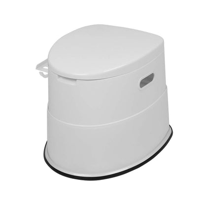 LEADZM Camping Toilet Portable Travel Toilet with Seat, Lid, and Toilet Paper Holder (White)
