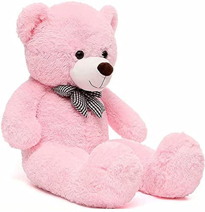 SNOWOLF 110cm Giant XXL Teddy Bear Cuddly Bear 110cm Soft Toy Large Plush Bear with Bow (1.1m, Pink)