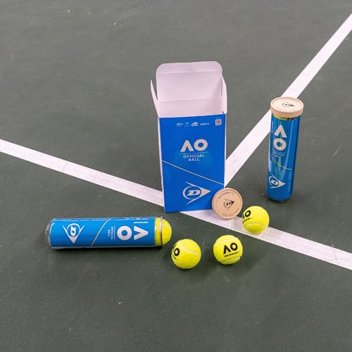 DUNLOP Tennis Ball Australian Open - for clay, hard court, and grass (2x4 balls) (Pack of 2)