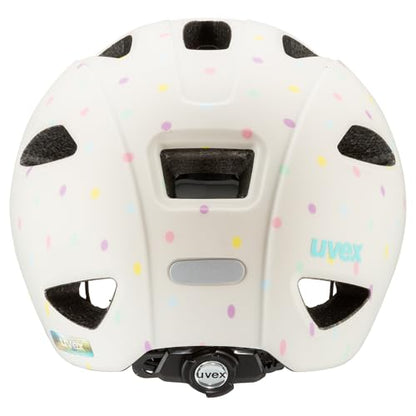 uvex oyo style - lightweight bike helmet for kids - custom sizing adjustment - expandable with LED light - egg dots matte - 50-54 cm