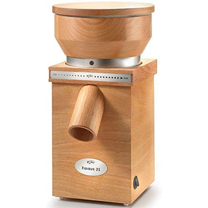 KoMo Fidibus 21 grain mill (250 watts, wood) - Today flour for the cake, tomorrow for pizza or sourdough for bread baking, with the separately available grinding mechanism you can quickly turn it into a spice mill.