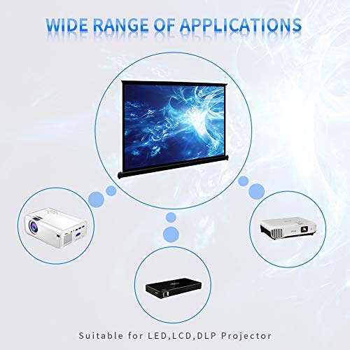 Portable projector screen 40-inch 4:3, self-standing high-resolution small projector screen. Floor-standing projection screen for home theater school.
