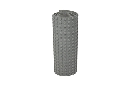 Beslo High Quality Silicone Building Block Mat I Double-sided Baseplate Large I Rollable, Waterproof Baseplate Compatible with Lego Duplo I Flexible Plate BPA-free, 30.5 x 80.5 cm Gray