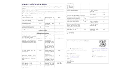 Luxari LED construction spotlight [60W & 5400LM] - Dimmable construction lamp IP65 waterproof − 5m cable & remote control − Work light LED spotlight − Energy efficiency class A+