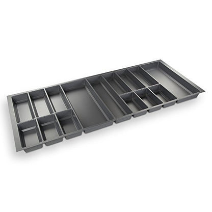 Orga-Box® IV UNIVERSAL cutlery insert cutlery tray silver grey for 120 drawer (473.5 x 1126 mm)