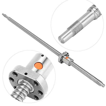 SFU1605 threaded spindle 600 mm stainless steel ball screw with BK12/BF12 support and 6.35 x 10 mm coupling set CNC parts