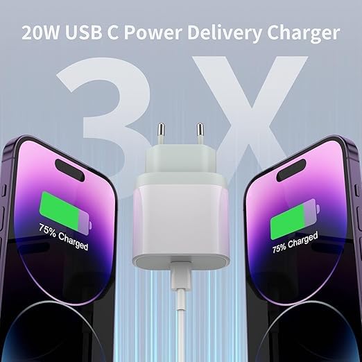 MAXZIQF iPhone Fast Charger and Fast Charging Cable for iPhone 14/14 Pro/14 Pro Max/14 Plus 13 12 11 SE XR X XS 8, 20W USB C Charger with 2M Cable Plug Power Adapter Charging Block