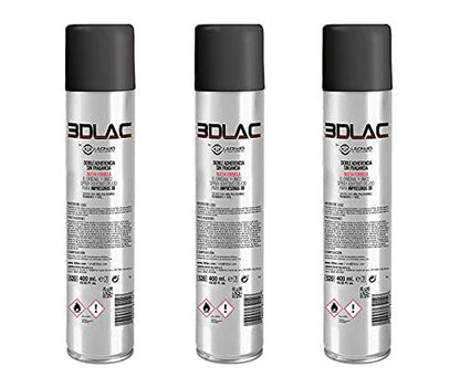 3DLAC spray adhesive for perfect adhesion on the 3D printer print bed, 3x 400ml