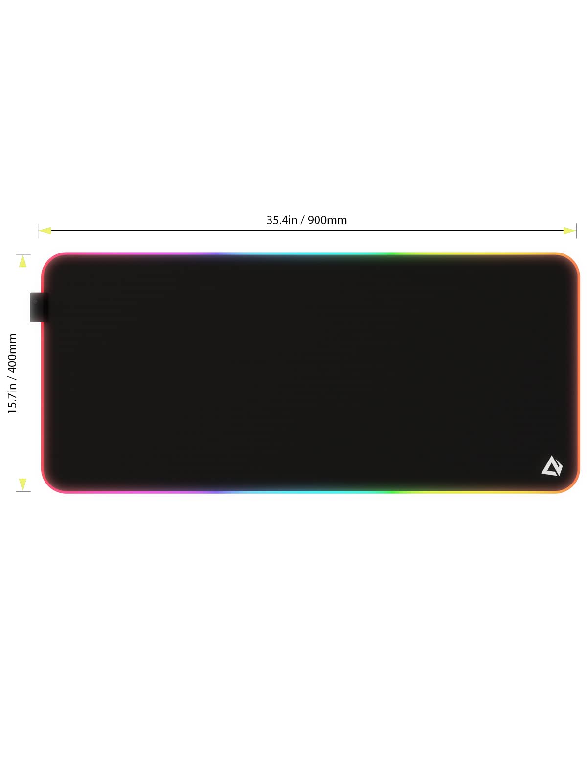 EASEMO Gaming Mousepad, RGB Mousepad, XXL large (900 x 400 x 4 mm) with 7 LED colors, 11 lighting modes, and waterproof fabric surface, non-slip rubber base for PC, laptop, keyboard