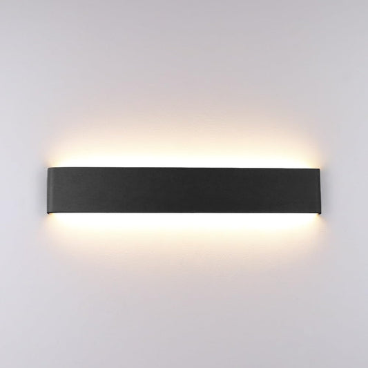 Klighten wall lamp, 16W, modern indoor wall lighting, 51cm, up and down wall light indoors, warm white 3000K for bedroom, living room, stairs, and bathroom, black.