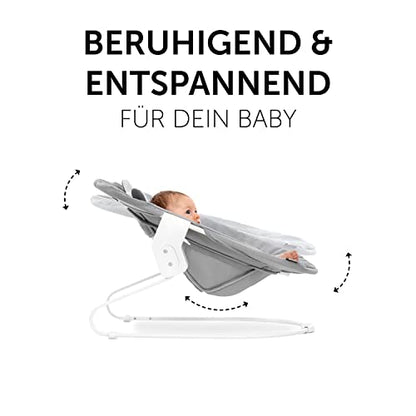 Hauck 2in1 Baby Bouncer & Newborn Set for Alpha+ & Beta+ Wood Highchairs. Alpha Bouncer 2in1, for babies from birth up to 9 kg, with 3-point hip belt, head pillow, and rocking frame (Pastel Bear Light Grey).