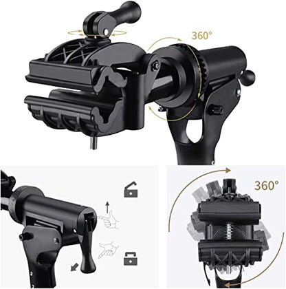 CXWXC Bike Repair Stand, height adjustable and made of aluminum alloy for easy assembly and repair of bikes (Rifle Black).