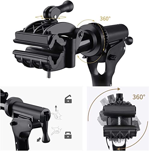 CXWXC Bike Repair Stand, height adjustable and made of aluminum alloy for easy assembly and repair of bikes (Rifle Black).