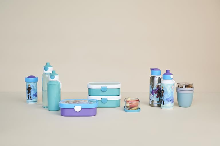 Mepal Campus 2 lunch set - water bottle and lunch box with bento insert - perfect for school and leisure - dishwasher safe, ABS, Frozen II, 2 pieces.
