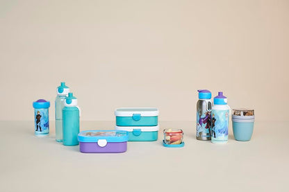 Mepal Campus 2 lunch set - water bottle and lunch box with bento insert - perfect for school and leisure - dishwasher safe, ABS, Frozen II, 2 pieces.