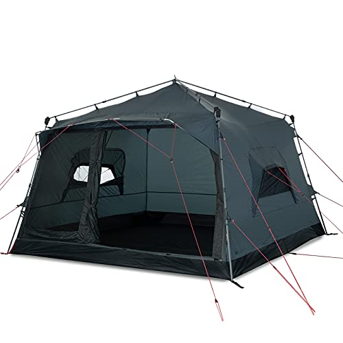 qeedo Quick Villa L, family tent for 5 persons, instant tent with standing height - grey