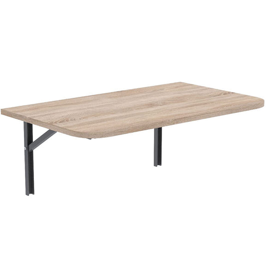 AKKE 80x50 | Wall-mounted folding table with rounded corners. Ideal for use as a kitchen table, desk, or children's table. Sonoma color.