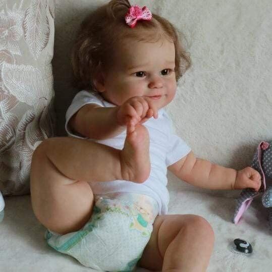 Anano Reborn full silicone baby doll lifelike girl 50CM baby dolls like a real baby doll girl Maddie, waterproof full body silicone soft newborn reborn babies.