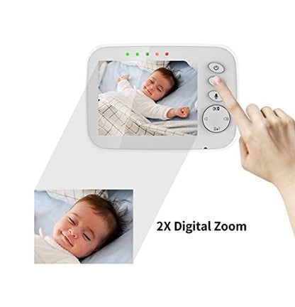 NWOUIIAY Baby Phone 3.2-inch Baby Monitor 2.4 GHz Baby Camera with LCD Night Vision Camera HD Digital Video & Two-way Intercom Function