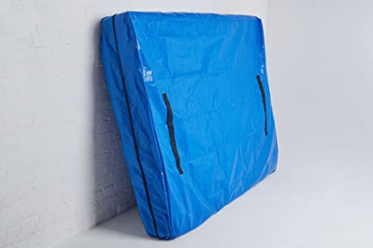 Double Size Mattress Bag for Moving and Storage with 8 Handles and Zip - Tarp Plastic Mattress Cover for Moving and Storage - Professional Grade Mattress Bag for Double Beds.