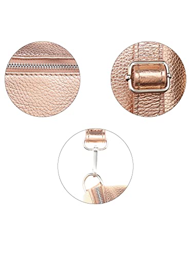 Twinheart Fanny Pack with Zipper 100% Genuine Leather - High-quality Women's Fanny Pack Crossbody Bag small and elegant - Shoulder Bag Fanny Pack