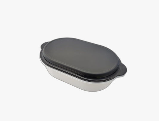 Tupperware SMALL Super Servierstar 2.5 L Sieve Server Thermo-Duo Kitchen Utensil with sieve in black and white Chef Keep warm Warmie Tups Sieve