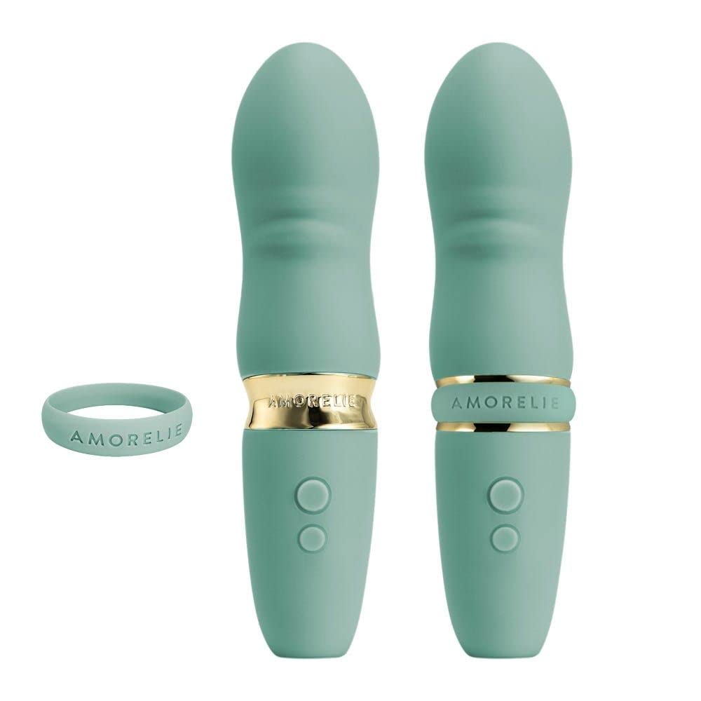 AMORELIE Gift Set "Good Vibes" - Erotic set (including Quickie Vibrator) for women & couples, 3-piece.