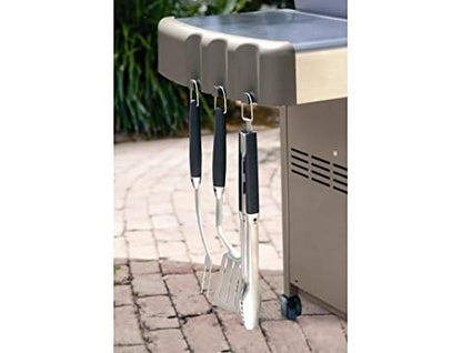Weber-Stephen 6630 Grill Tool Set 3-piece, Stainless Steel, Black