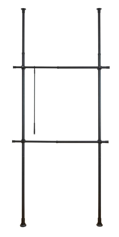 The WENKO Telescopic Wardrobe System Hercules Basic in Black.