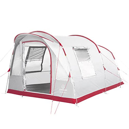 JUSTCAMP Family tent Atlanta 3, tunnel tent for 3 people, standing height, sewn-in floor