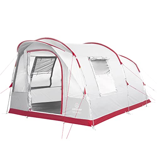 JUSTCAMP Family tent Atlanta 3, tunnel tent for 3 people, standing height, sewn-in floor