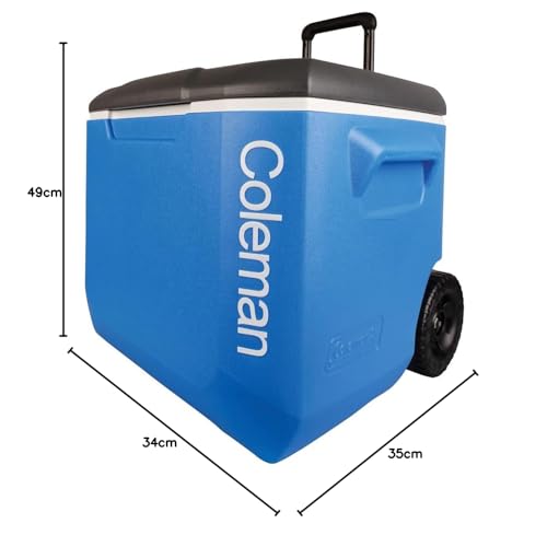 Coleman Blue 60QT Tricolour Wheeled Camping Cooler