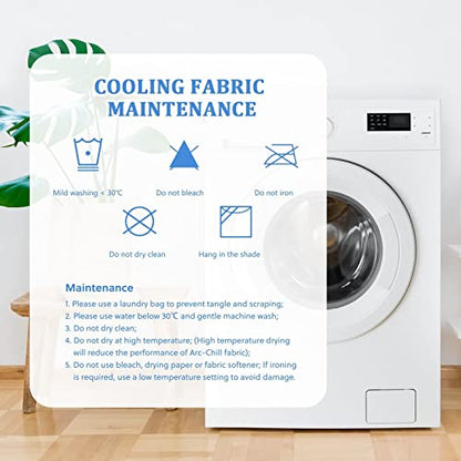 HOMFINE Cooling Blanket Double-sided Cooling Blanket - Lightweight Cooling Blanket for Humans Q-Max > 0.4 Summer Blanket Cooling Self-cooling Blanket Summer Blanket Cooling Blanket for Bed, Orange, 130 x 180 cm