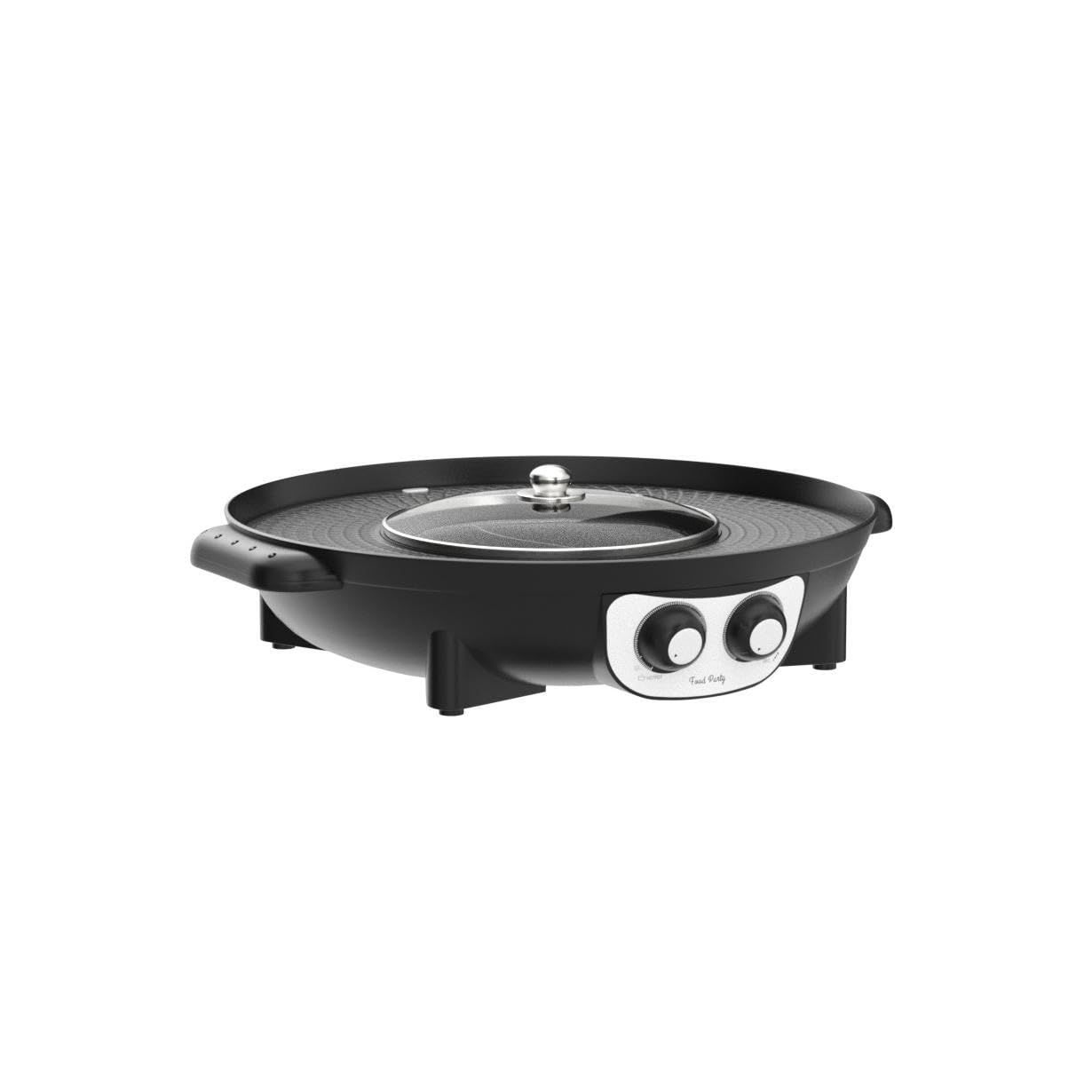 Food Party Hot Pot and Tabletop Electric Grill 220V 2200W 2 in 1 Electric Hot Pot Indoor Korean BBQ Grill Thai Barbecue Fondue Raclette XXL for 8 People