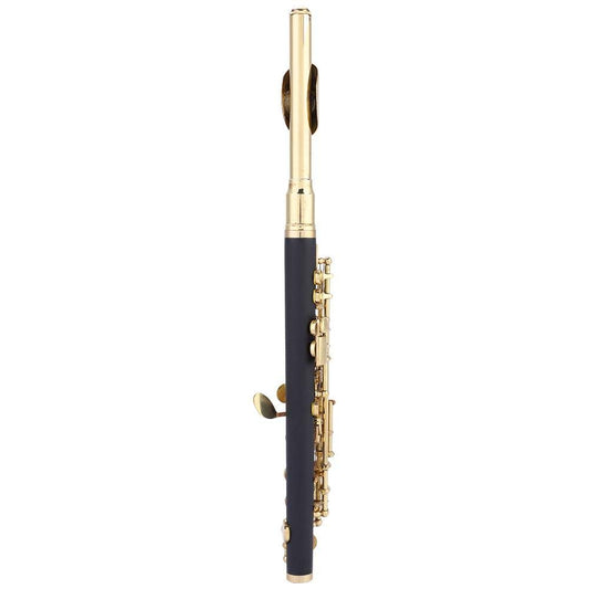 Piccolo flute in C key, Huairdum Piccolo Set with padded half-size flute for kids and adults, beginners and musicians (Golden)