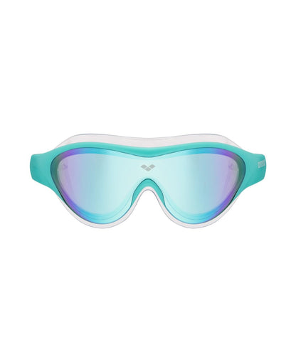 ARENA Kids Swim Goggles "The One Mirror" for ages 6-12, large fit, Polycarbonate lens, Blue/Water/Violet.